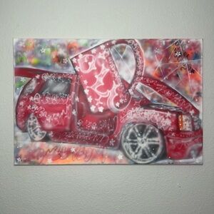‘Red cosmic Escalade’ 1/1 Airbrush canvas